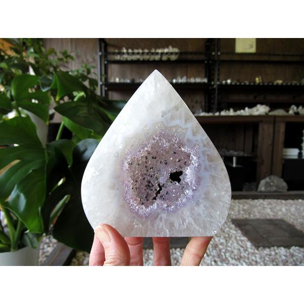 アメジスト×アゲート(瑪瑙) ジオード ポリッシュ | 天然石専門店【鬮石