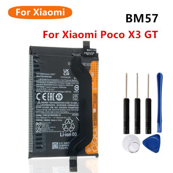 純正同等 Xiaomi POCO X3 GT 対応 BM57 21061110AG 電池パック交換 バッテリー  修理工具付き