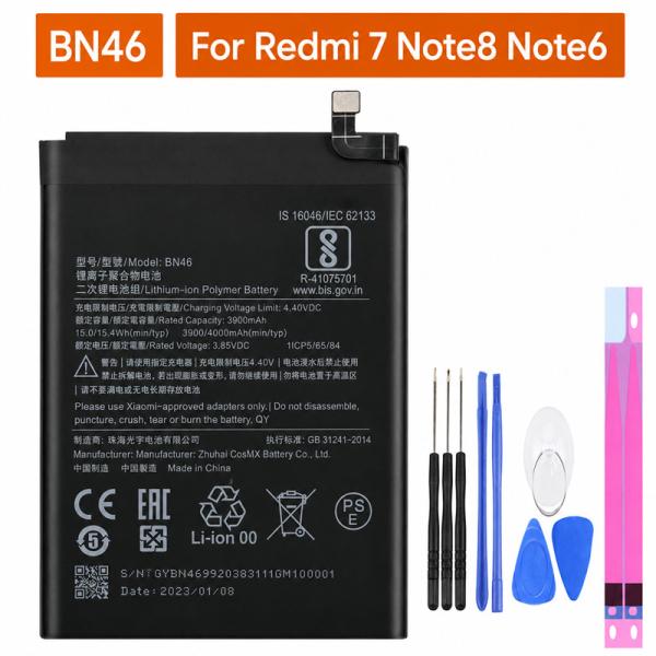 純正同等 Xiaomi Redmi Note8T 対応 BN46 M1908C3XG 電池パック 交換用 バッテリー 修理工具付き