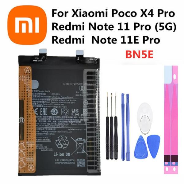 純正同等 Xiaomi Redmi Note 11 Pro 対応 BN5E 電池パック 交換用