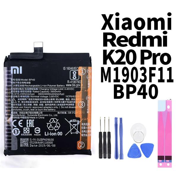 純正同等 Xiaomi Redmi K20 Pro 対応 BP40 M1903F11I 電池パック交換 バッテリー  修理工具付き