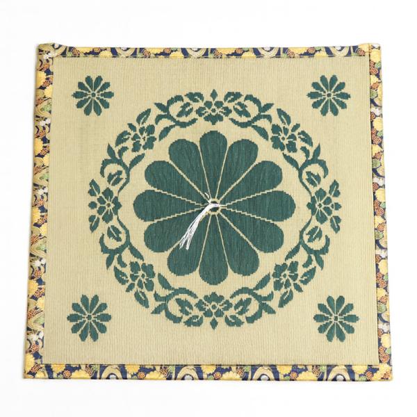 日本製　い草製　花柄座布団 約55x55cm 2種15枚セット kumada_10036935