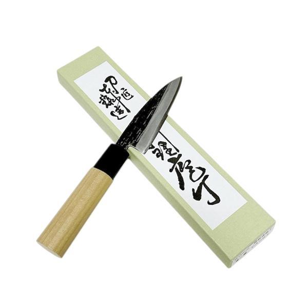 開裂き包丁（貝サキ包丁）90mm 青二鋼 ヤスリ仕上 国産朴柄 624411