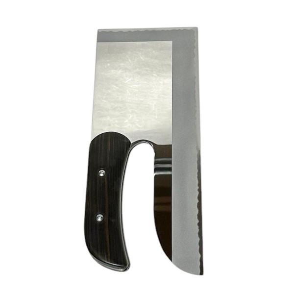 送料無料】九頭龍川 ステンレス鋼そば切り包丁 鏡面磨き 330mm 黒檀柄