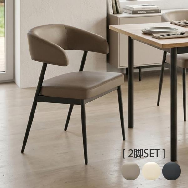 ダイニングチェア かけられる 2脚入り 北欧 おしゃれ モダン 合皮 椅子 イス チェアー 浮かせる Chair 組立品