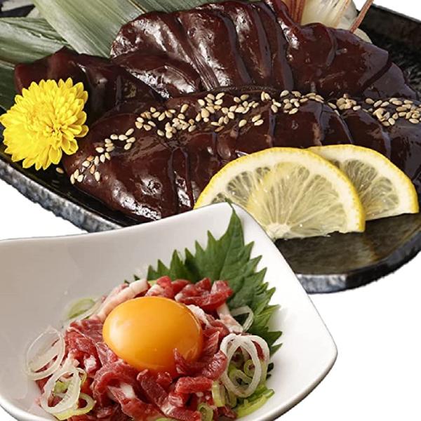 【内容量】国産レバー希少部位＋馬刺し国産ユッケ：計300g (国産レバー希少部位：50g×3パック、馬刺し国産ユッケ：50g×3パック)【産地】国産【付属品】●小袋しょうゆ●小袋生姜●たれ【賞味期限】発送から180日【保存方法】冷凍:-18...