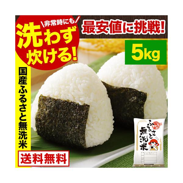 無洗米 5kg 送料無料 国産ふるさと無洗米 国内産 精米 非常食 保存食 こめ コメ kome  ご当地風土 《1-5営業日以内に発送(土日祝除く)》爆買