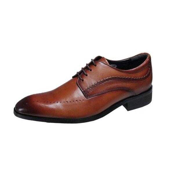 エルオムメンズシューズELLE HOMME 外羽根紳士靴6003ライトブラウン 