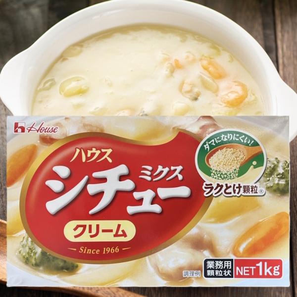 ●ブイヨンの味わい豊かなクリームシチューが作れます。●シチューミクス＜クリーム＞は、いろいろな素材が合いますので、工夫してお使いください。名称：シチュールウ原材料：小麦粉(国内製造)、植物油脂、砂糖、でんぷん、食塩、デキストリン、全粉乳、脱...