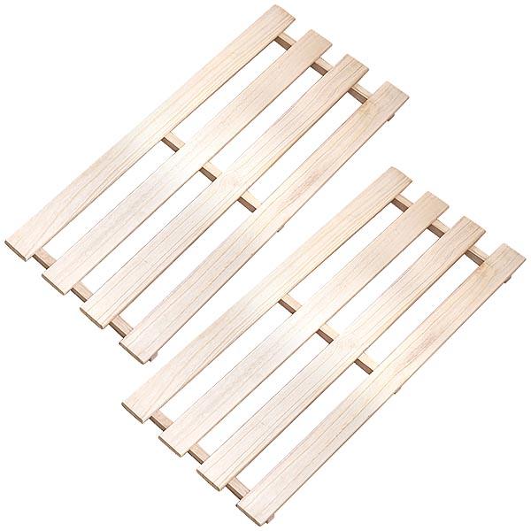 ●桐は軽く、熱伝導率が低く、湿気に強いという特徴があるので押入れへの布団や衣類の収納に最適です。■1枚あたりのサイズ(約)：幅750×奥行330×高さ27mm■材質：すのこ部/桐(4枚打)、脚部/桐※表示サイズは素材の特性上、若干ばらつきが...