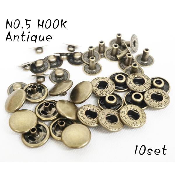 NO.5 バネホック (HATO) アンティーク 10個セット kume1091 :kume1091:KUME WEBSTORE 通販 NO.5 バネホック (HATO) アンティーク 10個セット kume1091