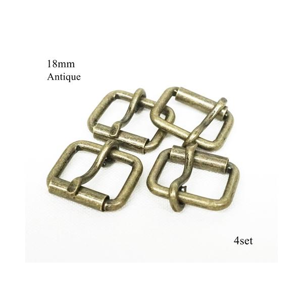 18mm 管美錠 アンティーク 4個セット  kume617-AT