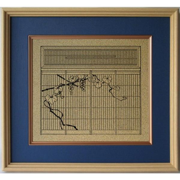 書院障子復刻影絵100選　No.94 葡萄棚(ぶどうだな)
