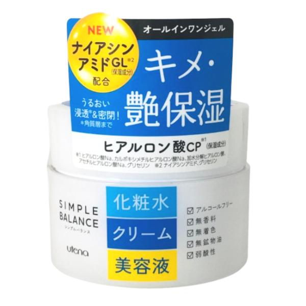 ウテナ シンプルバランス うるおいジェル 100g / オールインワンジェル 化粧水 クリーム 美容液 ナイアシンアミド ヒアルロン酸 保湿ジェル  utena オールインワンジェル オールインワン 化粧水 クリーム