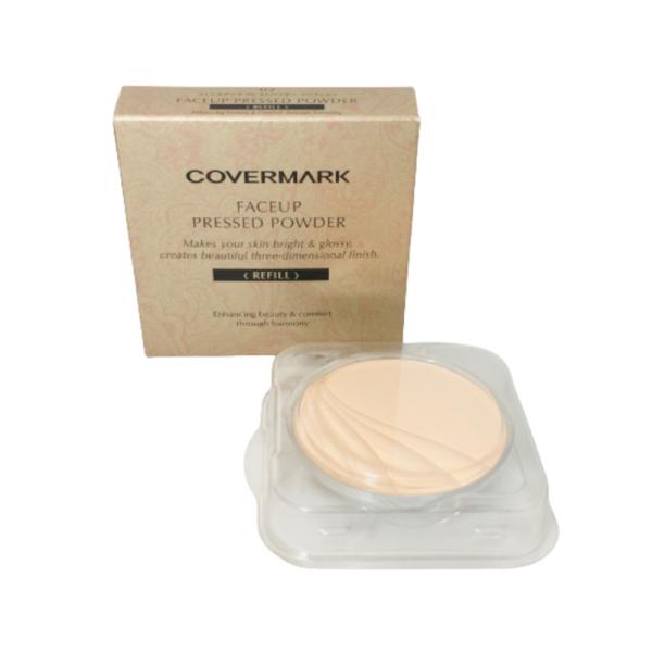 プレストパウダー SPF23 PA++ カバーマーク COVERMARK フェイスアッププレストパウダー 02 ライトアップベージュ ツヤ 3Dおしろい スポットライト ライティング微細パール 立体感 フィニッシングパウダー SPFパウダー...