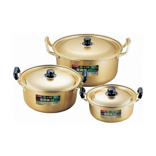 【新品未使用】アカオアルミ しゅう酸実用鍋 45cm（丸棒ハンドル）業務用 アカオアルミ しゅう酸 実用鍋 45cm 日本製 アカオ アルミ 両手鍋