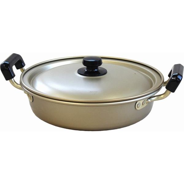 アカオ　DON　片手浅型鍋　27㎝　蓋付　アカオアルミ　業務用　未使用展示品 アカオアルミ アカオ DON 硬質アルミ浅型片手鍋 27cm プロ