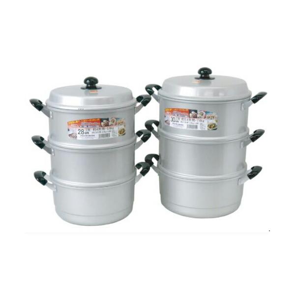 アカオアルミ アカオ NEWスチーマー二重 30cm アルミ丸型