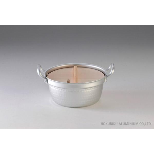 北陸アルミニウム 萬彩伝 段付鍋 (木蓋付) 18.5cm ホクア 《 北陸