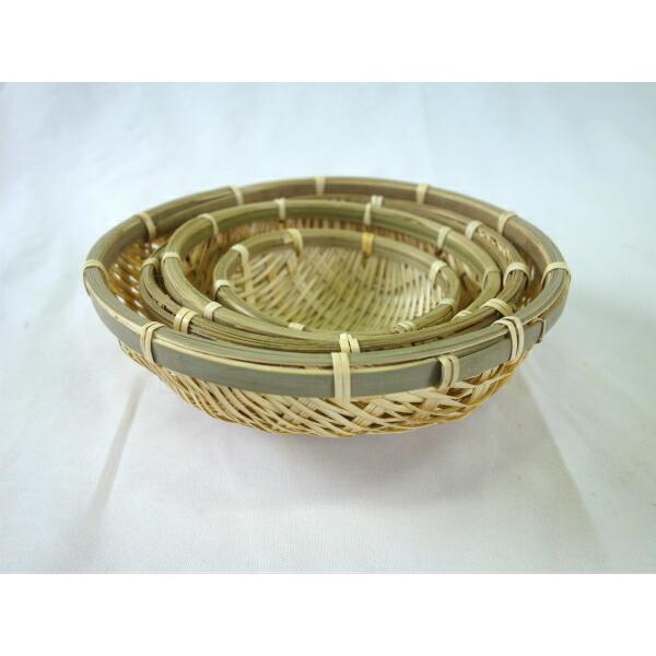 竹ザル 豆篭 3 竹製 《50-293-3》 : 昭和のレトロ金物屋関口国吉商店