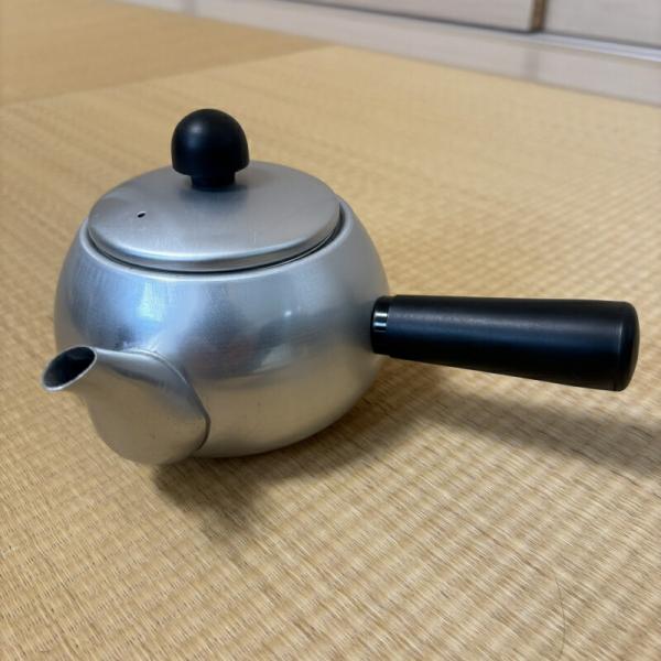 急須 横手 かすが急須 0.6L シルバー 日本製 藤田金属 26701 / アルミ