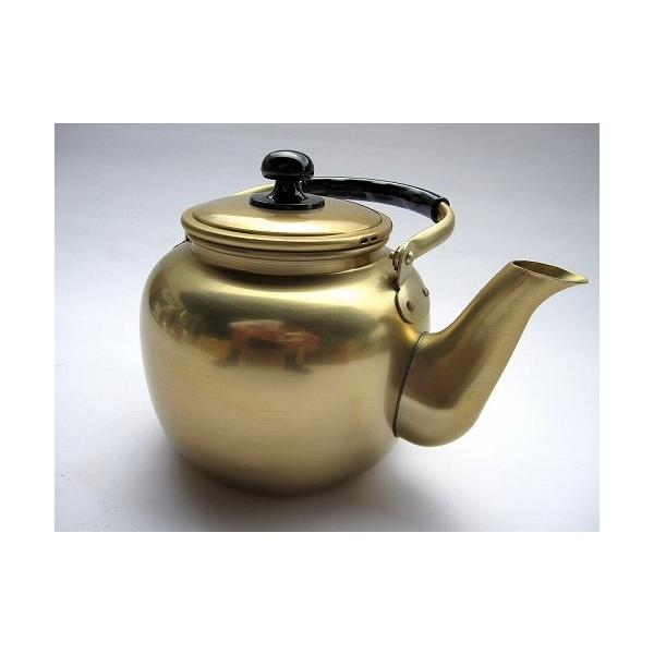 前川金属　8リットル ゴールド　やかん　福徳瓶 前川金属 前川金属工業所 福徳瓶 やかん アルマイト 8L (やかん