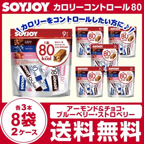 大塚製薬 ソイジョイ カロリーコントロール80 9本×8袋×2ケース