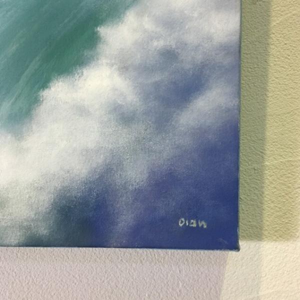 バリアート 南国 波の絵 G 1 W80 H40 1159 バリ絵画 バリ絵画 海の絵 アートパネル サーフィン 海 ハワイアン 南国 バリ島 ウブド 海 リゾート 1159 バリ雑貨 石像のクプクプ アジアン