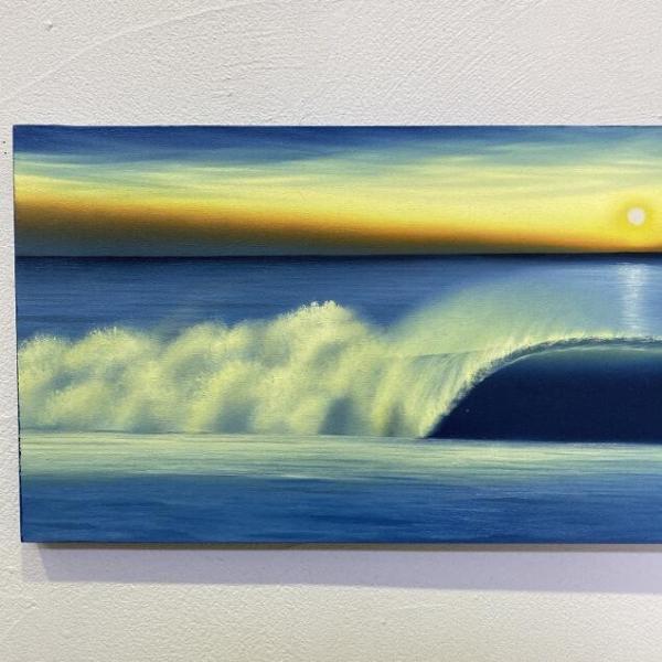 波の絵 windy W90×H30cm (1521) 海の絵 波 アート 大きい アートパネル