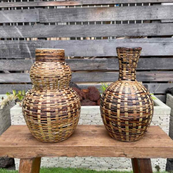 壺 花瓶 アジアン 新品 高級 陶器 kupukupu_2101