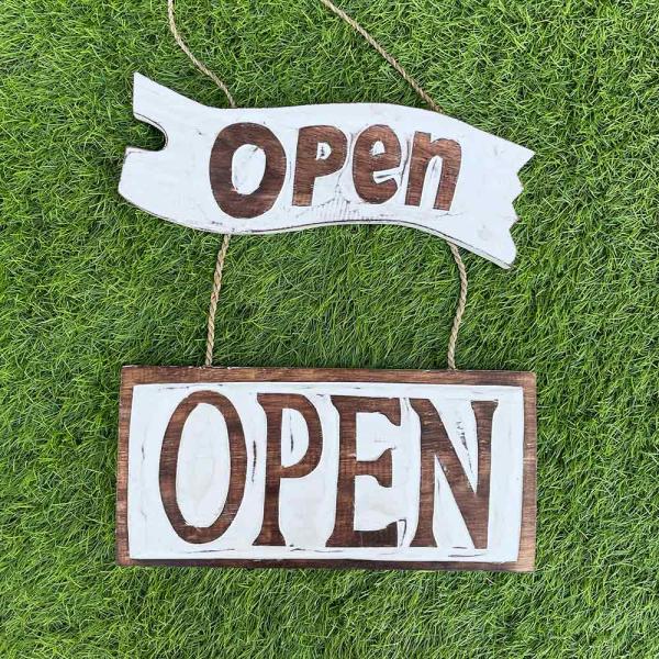 open＆closed表札オブジェ 楽天市場】アイアンサインプレートホルダーセット OPEN＆CLOSED