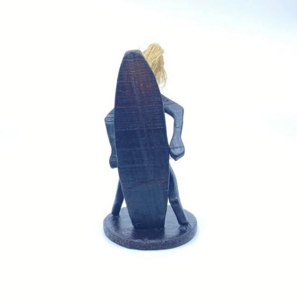 木製アジア風彫刻 人物像 約30cm 木彫り 原人 座る原人 木製 フィギュア[H.約30cm] エスニック