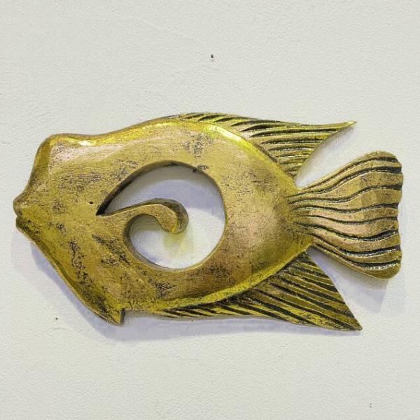レア、珍品!!木彫り 魚 ボトルシップ 置物 インテリア kupukupu_y-62106_3