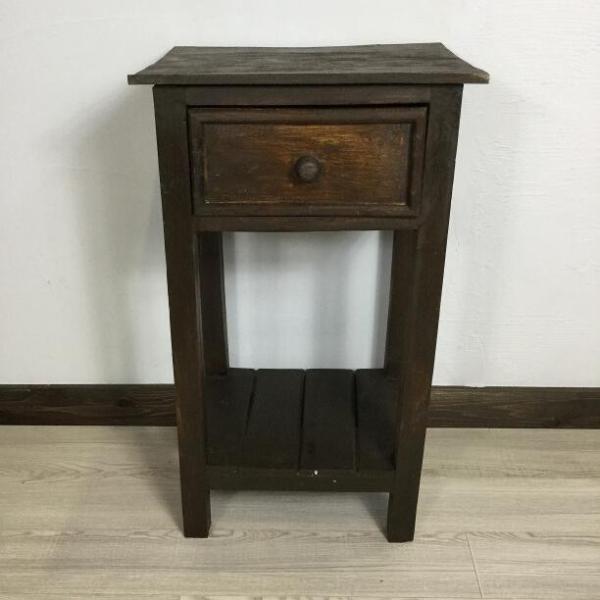 サイドテーブル 引き出し付き H70cm アジアン家具 バリ家具 アジアン