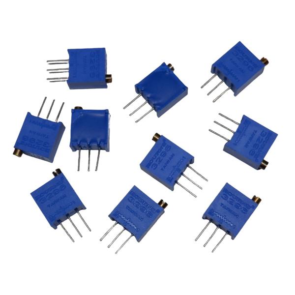 注文数1で10個です。計測用ハイグレード品（サーメット）。誤差：10％ 耐圧：500VAC定格電力：0.5W調整精度：電圧・0.01％ 抵抗・0.05％