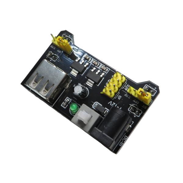 単価は1個あたりです。 ※ブレッドボードは付属しません。ブレッドボード用電源モジュール・入力電圧:  DC7V-12V DCジャック ; DC5V USB・出力電圧: DC5V / DC3.3V・出力電流: 700mA・本体寸法: 53×3...