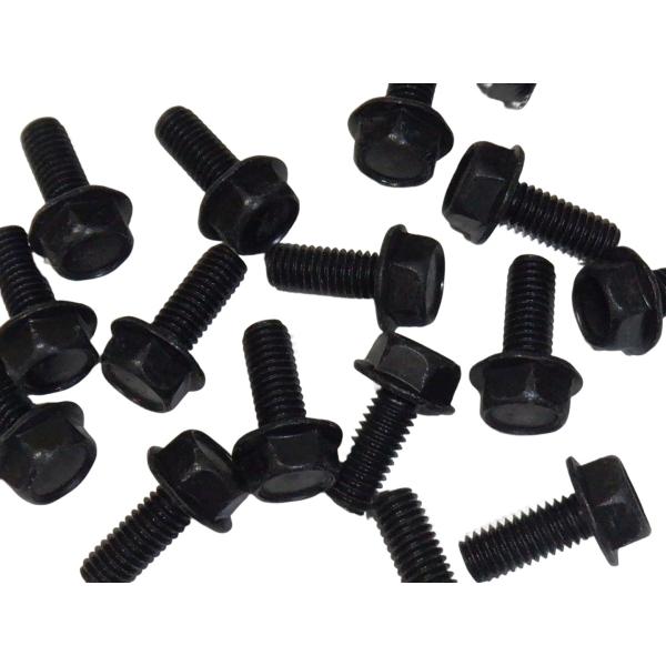 ステンレス黒色 M6×15mm 10個 フランジボルト
