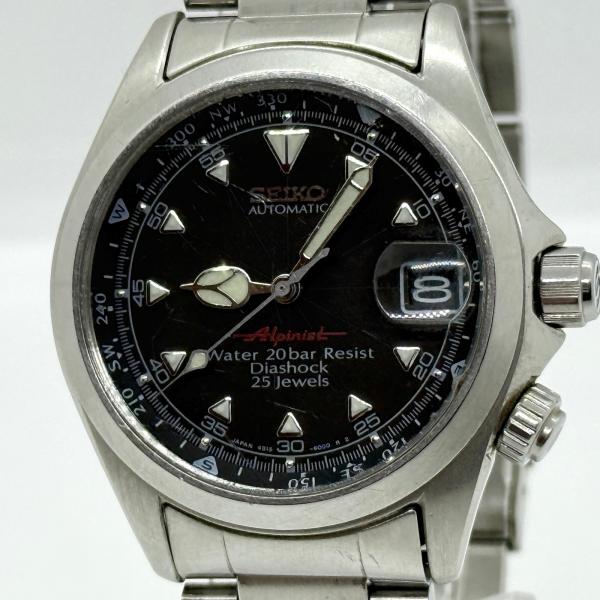 SEIKO（セイコー） アルピニスト 4S15-6000 ブラック文字盤 AT 自動巻