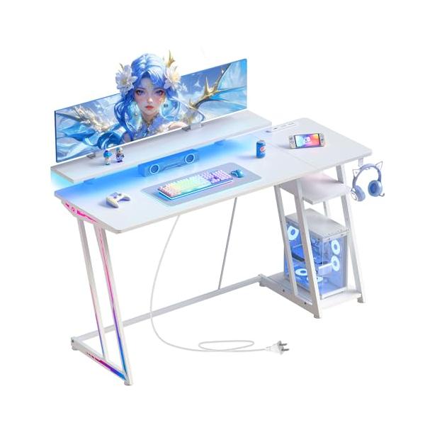 YeTom ゲーミングデスク ゲームデスク 幅120cm YeTom ゲーミングデスク LEDライト付き ゲーミング テーブル