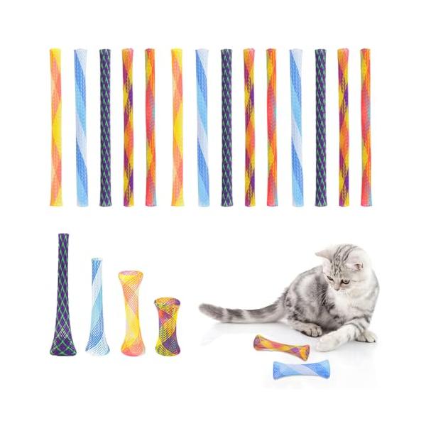 カラー/-/MTH111・ランダムカラーで楽しいデザイン：長さ約13cmの猫用スプリングチューブ20個セット。カラーはランダムで、猫の興味を引きつけ、アクティブな遊びをサポートします。・あらゆる猫に適したサイズ：年齢や品種を問わず、どんな猫...
