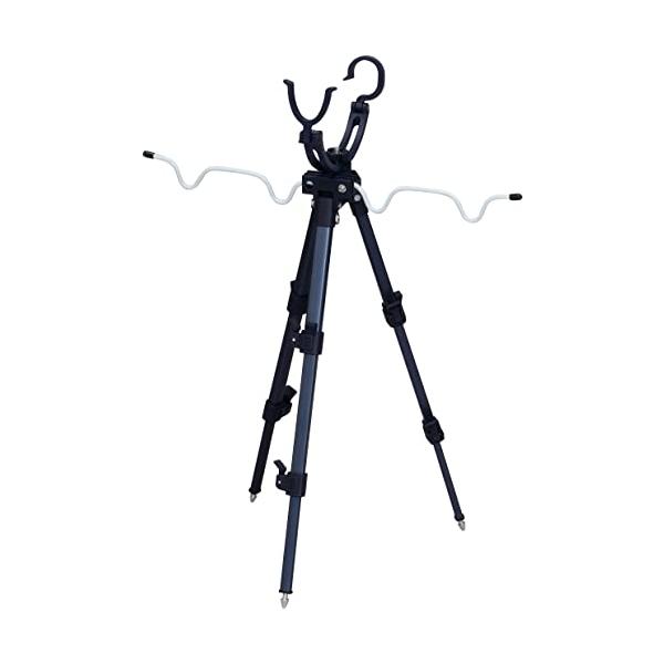 2WAY竿受付ブラック/3段50cm/PX769350D・Size:3段50cmStyle:2WAY竿受付・パッケージ個数:1・サーフなどで使い勝手の良い丈夫で軽いアルミ製のフィッシング三脚。・角度調節可能な可動式竿受と竿掛けが付いた2WA...