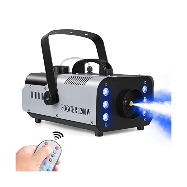 HOLDLAMP 1200W スモークマシン RGB リモコン付き 3-in-1 6 個RGB 赤