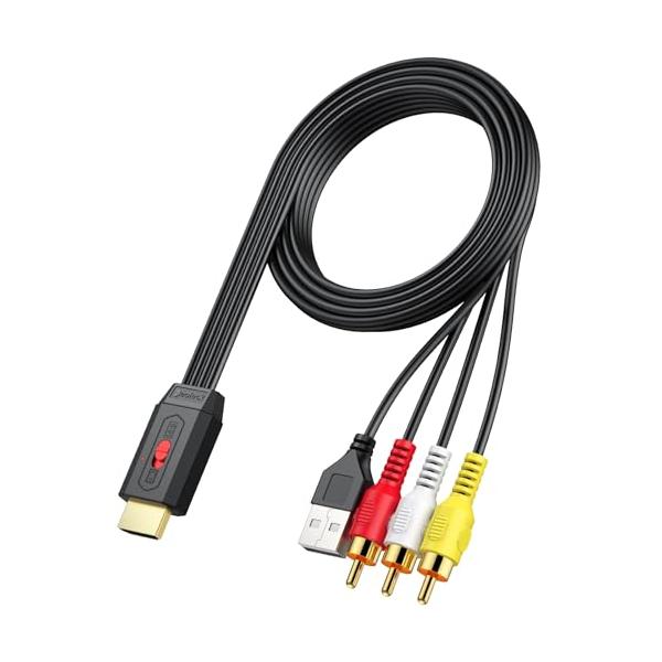 RCAオス入力-/-/NTK234・Style:RCAオス入力・パッケージ個数:1・RCA to HDMIコンバーターNeoteck RCA to HDMIアダプターは、先進的な電子部品とインテリジェントチップを統合し、伝統的なアナログRC...