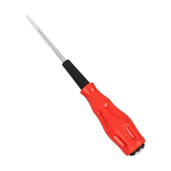 -/φ6mm/長さ75mm/6×75MM・Size:φ6mm/長さ75mm・パッケージ個数:1・特徴1:握りやすく使いやすいソフトグリップ・特徴2:ハンマーで叩いて使用できる貫通タイプのグリップ・用途:穴あけ・ケガキ・千枚通し・ポンチ・アイ...