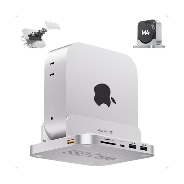 PULWTOP 8 in 1 USB C ハブ Mac Mini M4/ M4 Pro 2024用