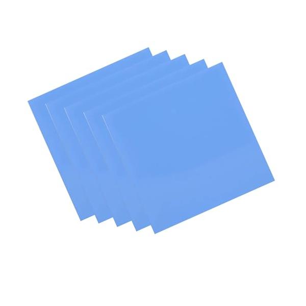 ブルー/-/-・セット内容5枚セット、サイズ：100mm x 100mm x 0.5 mmL x W x T，;熱伝導率: 1.5 w/m-K; 耐熱温度: 50~200（℃）; カラー: ブルーorグレー。・高品質安定した熱伝導率、優れた...