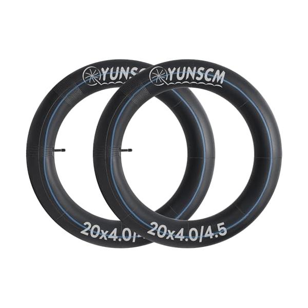 YunSCM 2本20 4.0 チューブ 肉厚米式バルブ32mm20x4.0/4.5 自転車チューブ 肉厚20x4 1/4 チューブ20 4.5