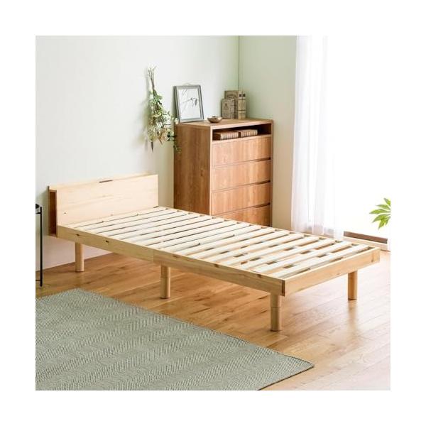 Major In Life 宮棚付きベッドフレーム セミダブル ブラウン Major In Life 宮棚付きベッドフレーム セミダブル ブラウン