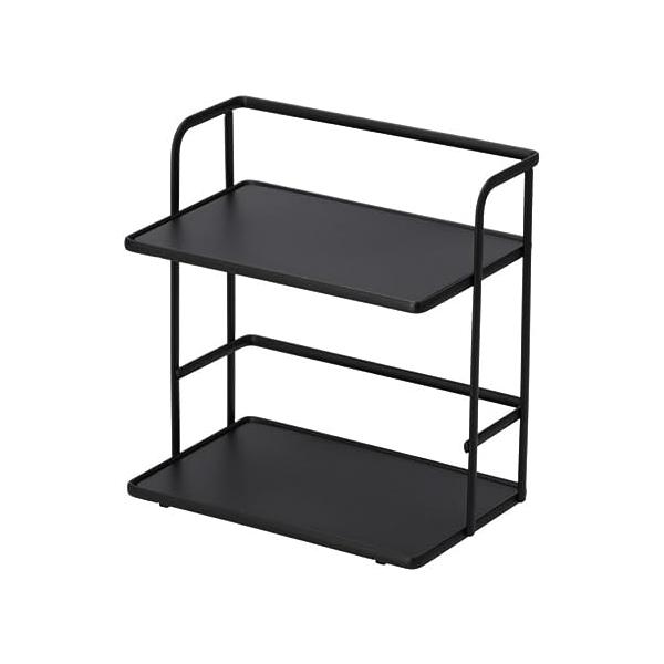 モダンブラック/幅20cm 2段/8910795・Size:幅20cm 2段Color:ブラック・パッケージ個数:1・カラー：ブラック・サイズ：幅19×奥行12×高さ19.5cm・素材：スチール　AS樹脂・重量：約470g・年数：1年