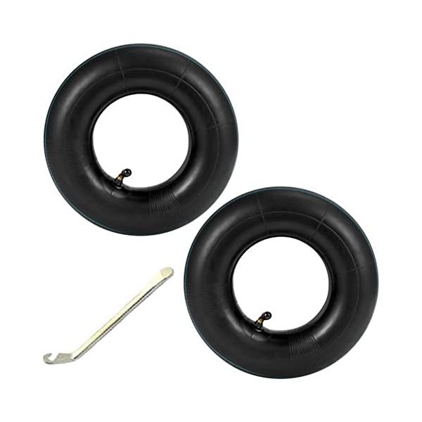 Gkikirty 2 個 4.10/3.50-4 インチ インナー チューブ タイヤ ハンド トラック、台車、クローバー付き 4.10-4 交換
